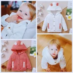 100_ bombažna jopa Bela in Roza