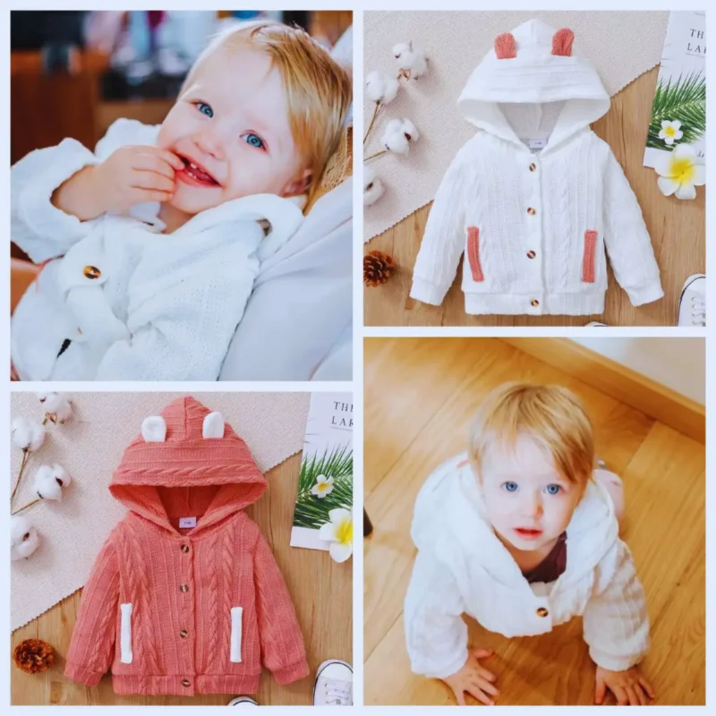 100_ bombažna jopa Bela in Roza