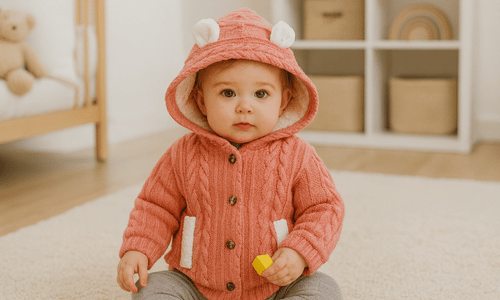 Model za bombažno jopo Roza