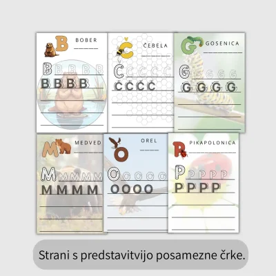 DZ Čarobni gozd - stran s predstavitvijo črke