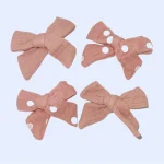 Mehke špangice Pentlja - roza polka dot