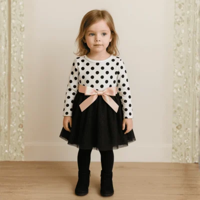 Obleka Bela pikica - model 1