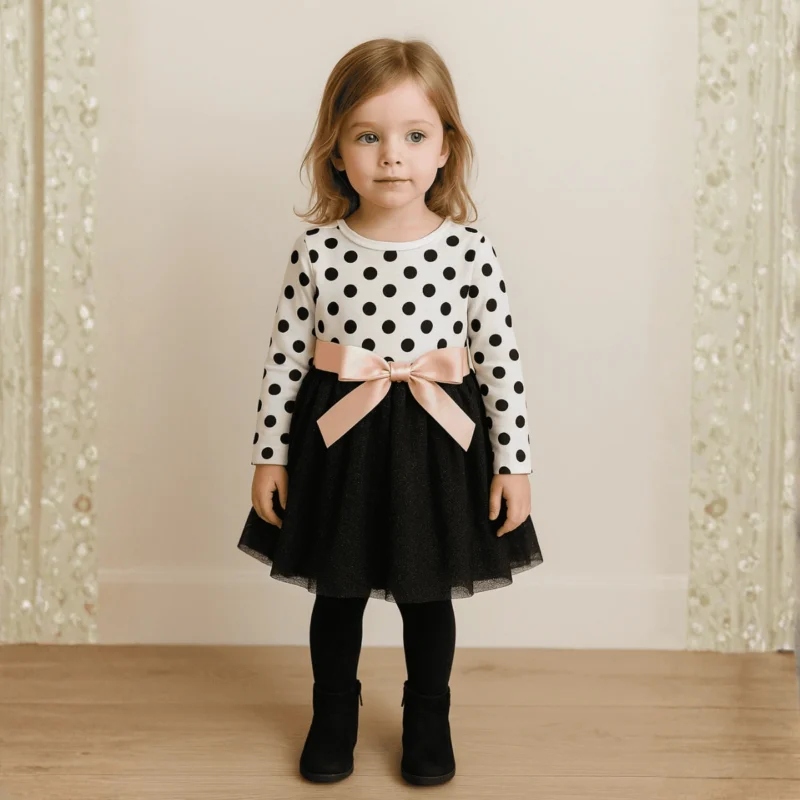 Obleka Bela pikica - model 1