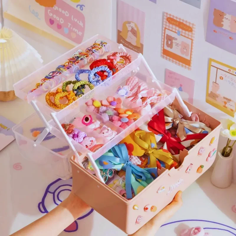 Organizator Skrinjica Šik - okrogel gumb - roza