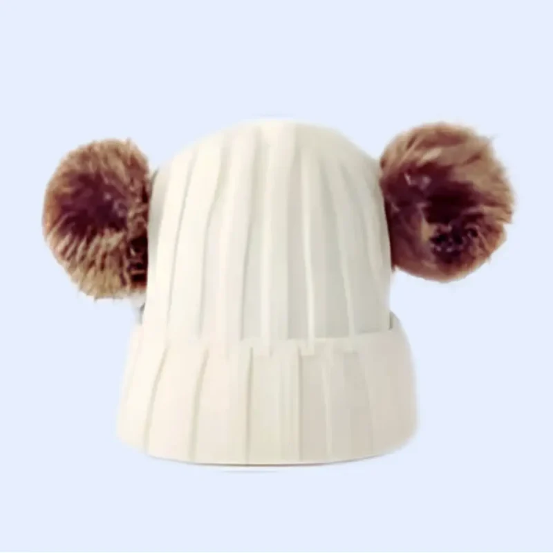 Zimska kapica Cofek - bela za mamico