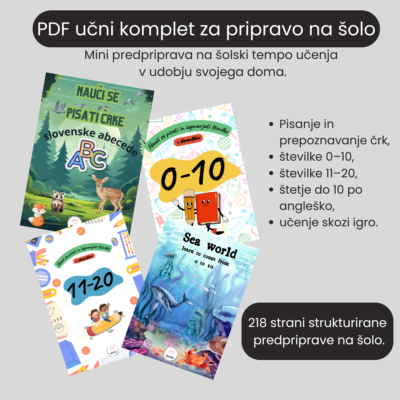 PDF učni komplet za pripravo na šolo
