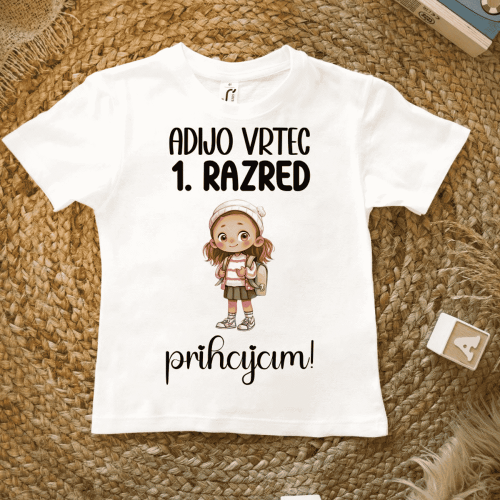 Majica Adijo vrtec, 1. razred prihajam! Majuška