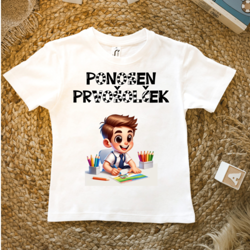 Majica Ponosen prvošolček - majuška